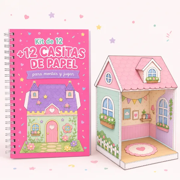 Kit 12 Casitas de Papel